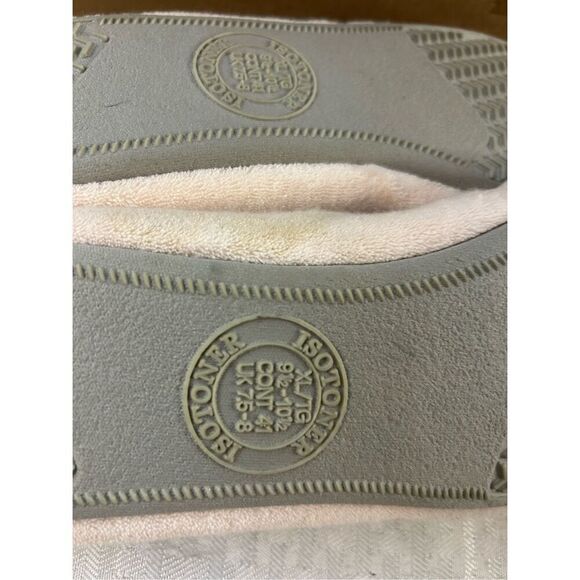Isotoner slippers ballet slip one pink plush size xl 9.5-10.5 - Picture 5 of 6